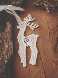 Close-up of christmas decoration on table