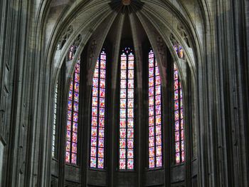 Low angle view of windows in church