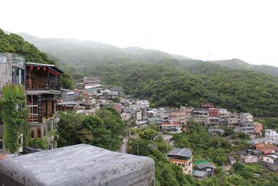 Buildings in a town