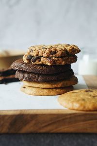 Close-up of cookies on table