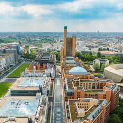 High angle view of cityscape