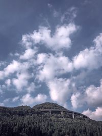 Low angle view of mountain against sky