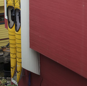 Close-up of red wall