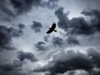 Low angle view of cloudy sky