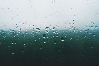 Full frame shot of wet window