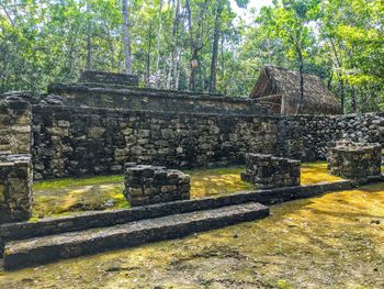 View of old ruins of temple