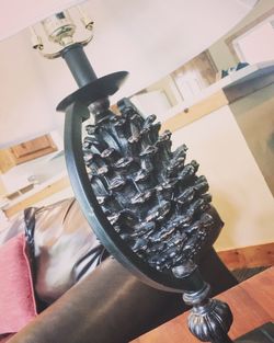 Close-up of painting on wall