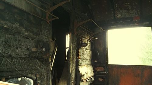 Interior of abandoned building