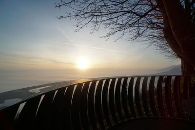 Scenic view of sunset over water