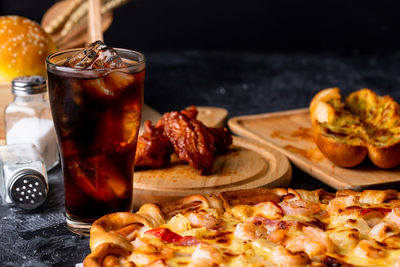 Close-up of food on table