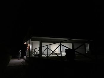 Silhouette man at home