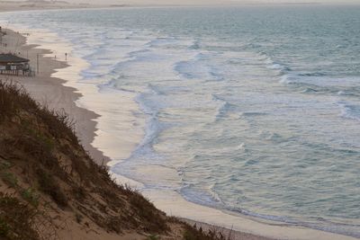 High angle view of beach