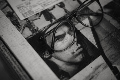 High angle view of sunglasses