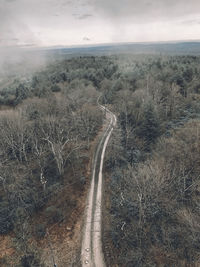 Aerial view of landscape against sky