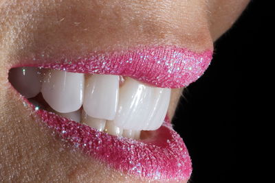 Close-up of cropped woman