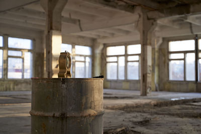 Interior of abandoned building