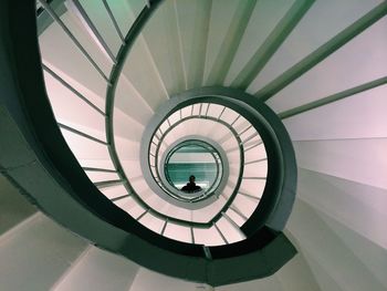 Low angle view of spiral staircase