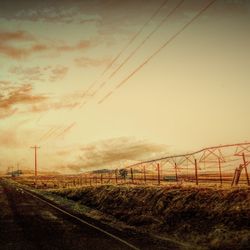 Fence against sky