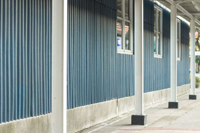 Closed door of building