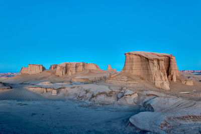 Rock formations on sunny day