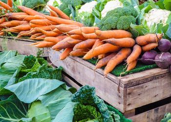 Various vegetables for sale in market