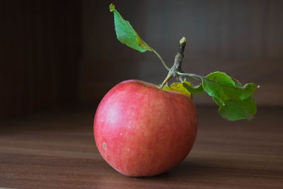 Close-up of apple on table