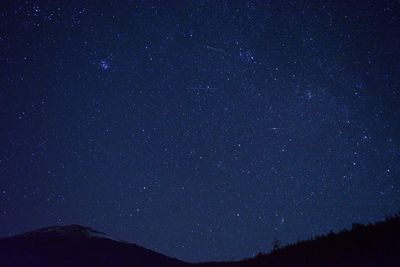 Low angle view of starry sky