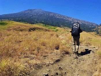 Man standing on landscape