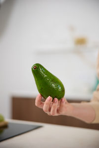 Close-up of green peas on table