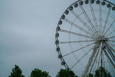 Low angle view of ferris wheel against sky