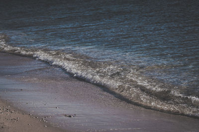 Sea waves rushing towards shore