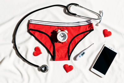 Alarm clock on pantie stethoscope