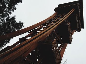 Low angle view of bridge against clear sky