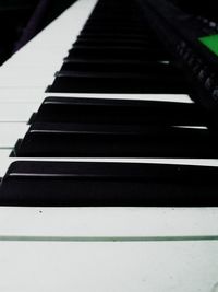 Close-up of piano keys