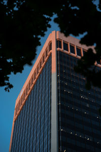 Low angle view of modern building against sky