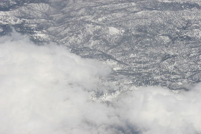 Full frame shot of snow covered mountain