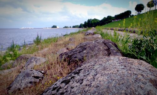 Scenic view of rock formations