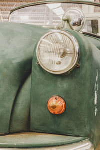 High angle view of vintage car