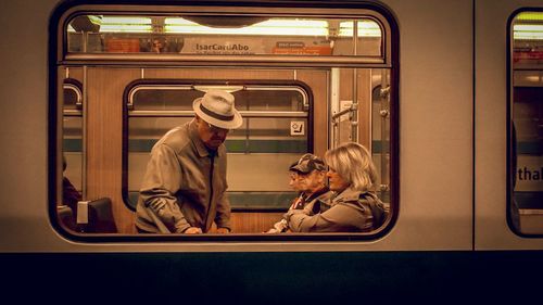 People in train