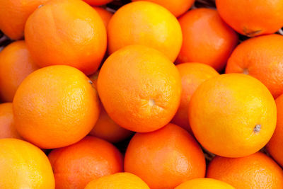 Full frame shot of oranges at market stall