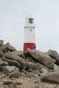 Low angle view of lighthouse