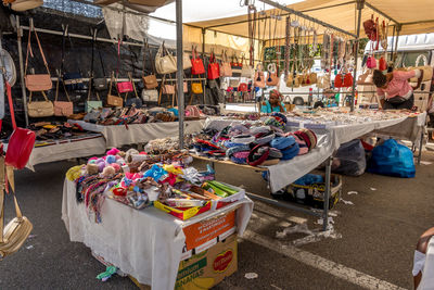 People at market stall