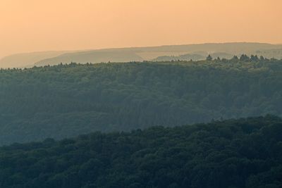 Scenic view of landscape against sky during sunset