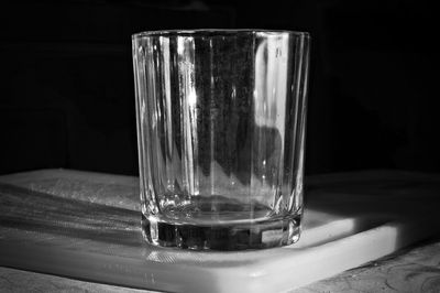 Close-up of water on table