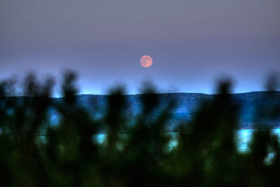 Scenic view of moon at night