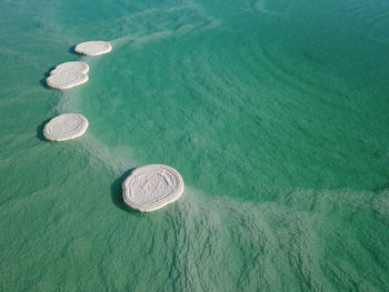 High angle view of beach