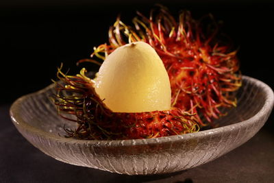 Close-up of ice cream in bowl