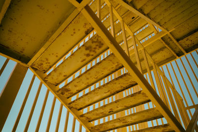 Low angle view of cropped stairs