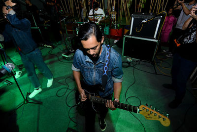 Young man playing guitar