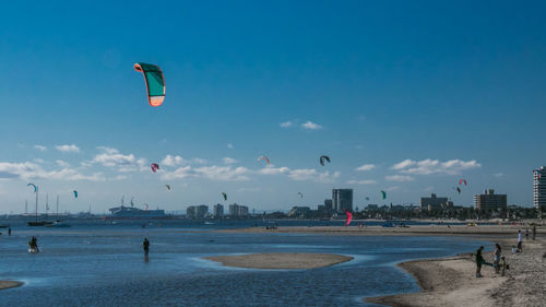 A beach scenery in melbourne habour, australia